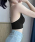 シームレスブラジャーノンワイヤー美背下着 単品ブラジャー Tストラップ付き 背中見せブラ 昼夜兼用ブラトップ セクシーランジェリー カップ付きインナーウェア 韓国 86MEIZIQI-046