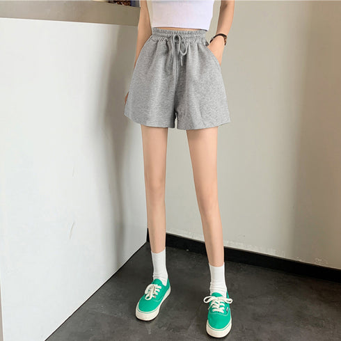 スウェットショートパンツ レディース春夏 ウエストゴム 韓国 ホットパンツ ハイウエスト ミニ丈 ボトムス ゆったり 短パン カジュアル スポーツパンツ短パン無地 86MSCJ-001