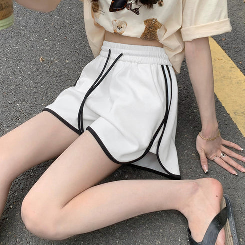 韓国ショートパンツ レディース スポーツ サイドラインショーパン ポケット付き 短パン 夏服運動着 スウェットパンツ おしゃれ ホットパンツ ルームウェア 部屋着 86MSCJ-002