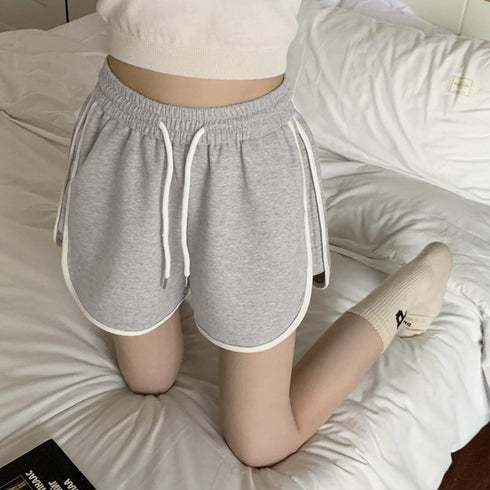 韓国ショートパンツ レディース スポーツ サイドラインショーパン ポケット付き 短パン 夏服運動着 スウェットパンツ おしゃれ ホットパンツ ルームウェア 部屋着 86MSCJ-002
