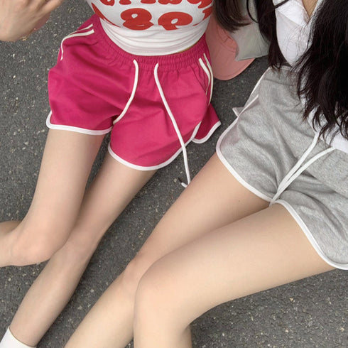 韓国ショートパンツ レディース スポーツ サイドラインショーパン ポケット付き 短パン 夏服運動着 スウェットパンツ おしゃれ ホットパンツ ルームウェア 部屋着 86MSCJ-002