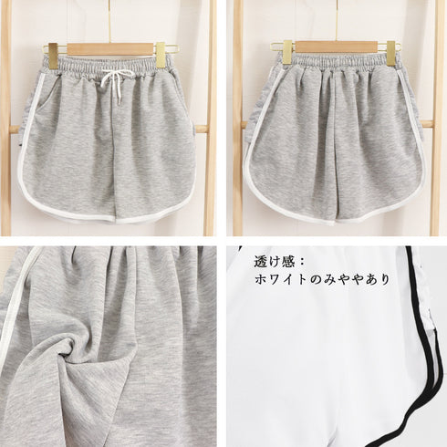 韓国ショートパンツ レディース スポーツ サイドラインショーパン ポケット付き 短パン 夏服運動着 スウェットパンツ おしゃれ ホットパンツ ルームウェア 部屋着 86MSCJ-002