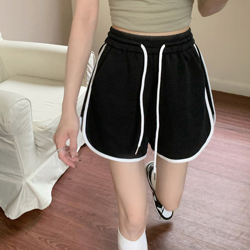 韓国ショートパンツ レディース スポーツ サイドラインショーパン ポケット付き 短パン 夏服運動着 スウェットパンツ おしゃれ ホットパンツ ルームウェア 部屋着 86MSCJ-002