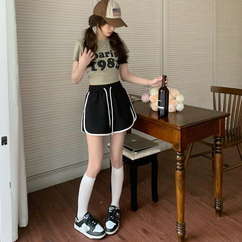 韓国ショートパンツ レディース スポーツ サイドラインショーパン ポケット付き 短パン 夏服運動着 スウェットパンツ おしゃれ ホットパンツ ルームウェア 部屋着 86MSCJ-002