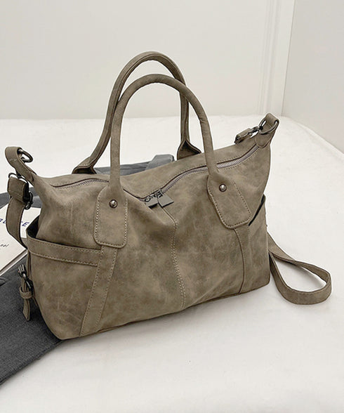 レトロトートバッグ 大容量 手提げバッグ レディース スエード調 ショルダーバッグ ヴィンテージ調 通勤通学バッグ 肩掛けかばん 韓国風 斜め掛けバッグ 手持ち鞄 86MXF-003