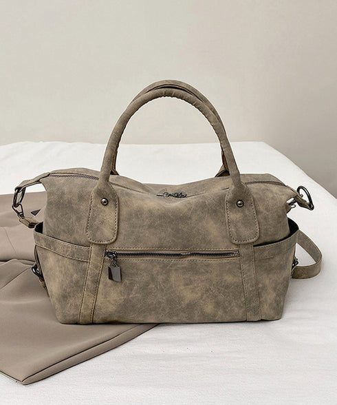 レトロトートバッグ 大容量 手提げバッグ レディース スエード調 ショルダーバッグ ヴィンテージ調 通勤通学バッグ 肩掛けかばん 韓国風 斜め掛けバッグ 手持ち鞄 86MXF-003