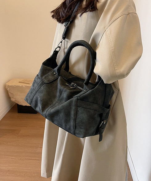レトロトートバッグ 大容量 手提げバッグ レディース スエード調 ショルダーバッグ ヴィンテージ調 通勤通学バッグ 肩掛けかばん 韓国風 斜め掛けバッグ 手持ち鞄 86MXF-003