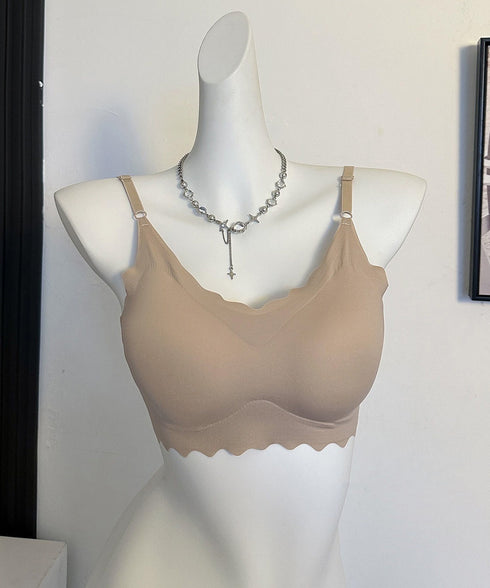 ブラジャー バックストラップ ブラレット レディース ノンワイヤーシームレスブラ バストキープ 涼しい スカラップブラジャー昼夜兼用 快適楽ちんブラ 蒸れない下着 86MXUANBN-003