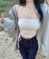 カップ付きキャミソール ホルターネック ブラトップ レディース サイドドローストリング下着 スリムフィット ノンワイヤー インナートップス レイヤードコーデ夏服 86MXUANBN-004