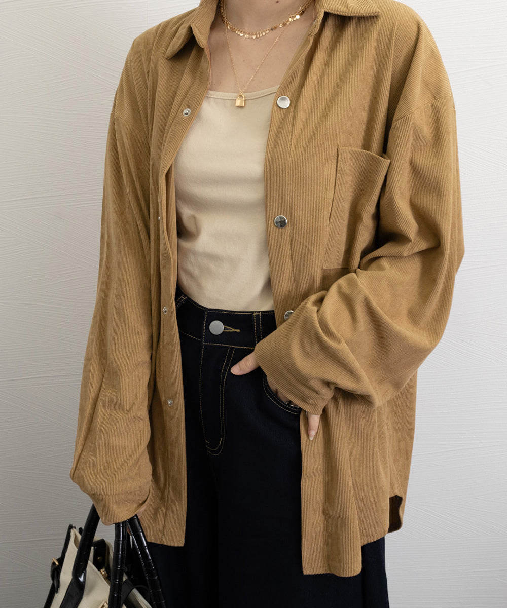 コーデュロイシャツ レディース長袖シャツ