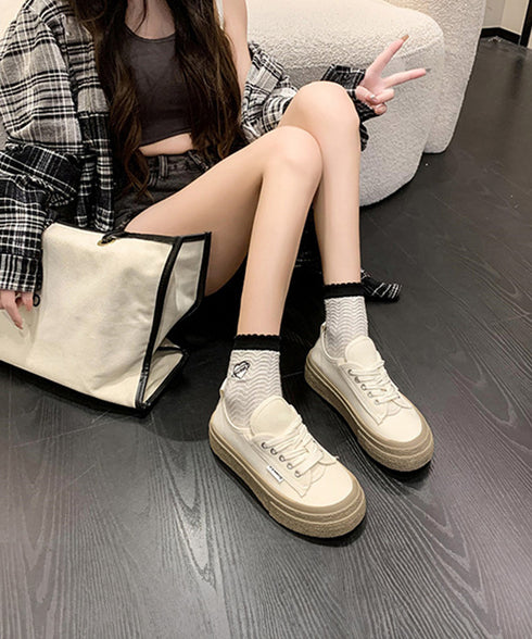 厚底スニーカー レディース ローカット靴 カジュアルキャンバスシューズ 歩きやすい フラットシューズ 履きやすい 韓国風 美脚 通学 旅行スニーカー おしゃれ新作 86MZY-001