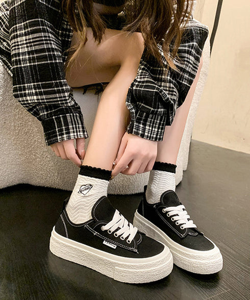 厚底スニーカー レディース ローカット靴 カジュアルキャンバスシューズ 歩きやすい フラットシューズ 履きやすい 韓国風 美脚 通学 旅行スニーカー おしゃれ新作 86MZY-001