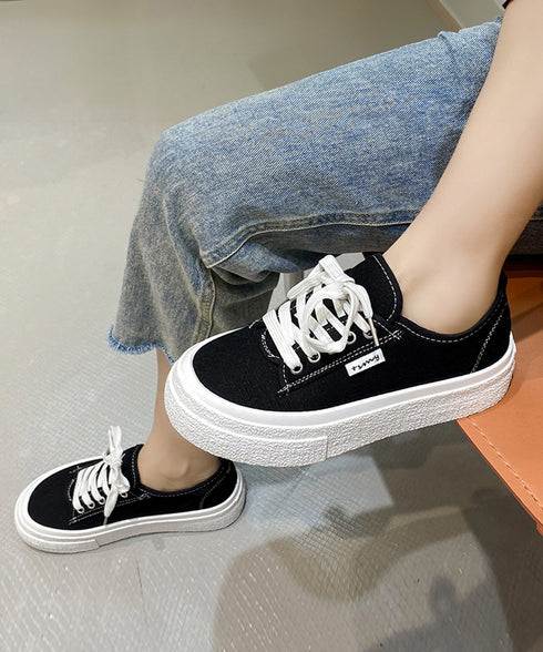 厚底スニーカー レディース ローカット靴 カジュアルキャンバスシューズ 歩きやすい フラットシューズ 履きやすい 韓国風 美脚 通学 旅行スニーカー おしゃれ新作 86MZY-001