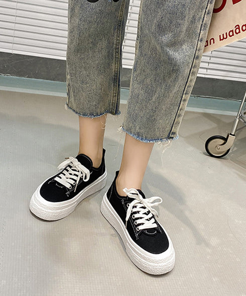 厚底スニーカー レディース ローカット靴 カジュアルキャンバスシューズ 歩きやすい フラットシューズ 履きやすい 韓国風 美脚 通学 旅行スニーカー おしゃれ新作 86MZY-001