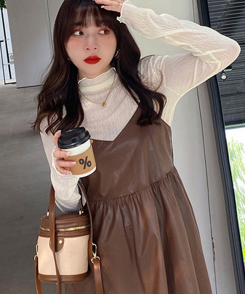 シースルートップス メロウフリルブラウス レディース レースブラウス プチハイネック セクシー シアーシャツブラウス 透け感 重ね着インナートップス 薄手着回し 86PINYU-001