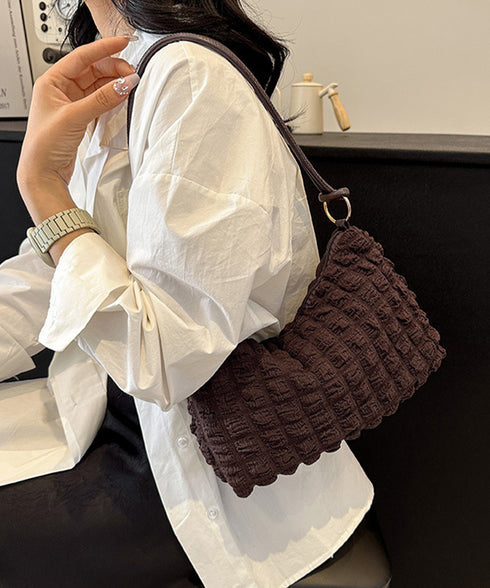 ショルダーバッグ ポップコーンぽこぽこ鞄 可愛い 軽量バッグ キルティング ミニトートバッグ 韓国 おしゃれ ワッフル風かばん 手提げ鞄 カジュアルバッグ 小さめ 86QUNRUI-001