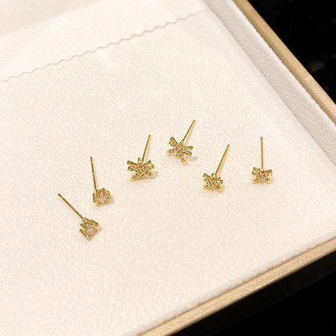 6個セットスタッドピアス スターバースト キラキラ 小ぶりピアス 両耳用 ジュエリー 女性 韓国アクセサリー シンプル かわいい 小物 痛くない 耳飾り 普段使い 86SENWAI-001