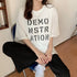 ロング ロゴtシャツ レディース 半袖 ロング ロゴtシャツ レディース 半袖 カットソー 体型カバー 英字プリントtシャツワンピース ゆったり トップス 86SHIZM-001