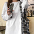 ゆったり 着やせ 長袖プルオーバー 無地 ルーズTシャツ レディース カジュアルトップス 韓国ファッション おしゃれカットソー 重ね着 ロンティー ラウンドネック 86SHIZM-002