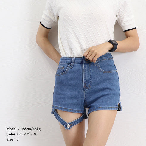 デニムパンツ ビーチショートパンツ着やせ ハイウエスト ミニ丈デニムパンツ おしゃれ レディース ホットパンツ 10代20代 カジュアル ボトムス セクシー 韓国 86SHUTIAN-003