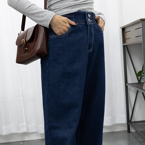 デニム ワイドパンツ ハイウエスト 脚長 おしゃれ ロングパンツ レディース カットオフ 美脚 ストレートパンツ 着やせ カジュアル ジーンズ ゆったり 春秋夏 86SIBOTE-001
