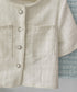 ツイード風ジャケットノーカラージャケット レディース パールボタン オフィス夏服 ショート丈アウター フォーマル カーディガン きれいめ羽織り サマージャケット夏 86SSJL-022