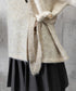 サイドリボンニットトップスボタンデザイン 長袖ニットセーター レディース 韓国風 大人可愛いニットカーディガン ベーシック 大人カジュアル 着やせ秋冬服 おしゃれ 86SXH-002