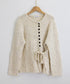 サイドリボンニットトップスボタンデザイン 長袖ニットセーター レディース 韓国風 大人可愛いニットカーディガン ベーシック 大人カジュアル 着やせ秋冬服 おしゃれ 86SXH-002