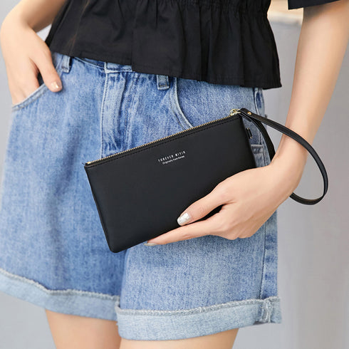 スマホショルダー 財布付き スマホポーチ スマホ 入れたまま操作 スマホバッグ 携帯電話 ショルダーポーチ 薄型長財布 カードケース おしゃれアイフォン収納 韓国 86TAOY-001