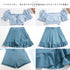 オフショルダー水着 レディースビキニ水着 レースアップ水着 2点セット オフショルトップス パンツ付き フリルミニスカート セパレート水着 露出控えめビーチウェア 86TIANYU-001