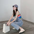 サロペット レディース デニムパンツ 美脚 オーバーオール オールインワン ロングパンツ ジーンズ ストレート ジーパン 韓国ファッション 大人ストリート風 86XANYT-011