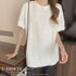 立体ロゴtシャツ 韓国チュニックロンT プルオーバー 着やせ ビッグtシャツ ゆったり おしゃれ カットソー 半袖 トップス 大人カジュアル Tシャツ 86XANYT-012