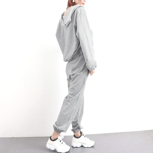 スウェット 3点セット レディース韓国 おしゃれ ジャージセットアップ フード付き リラックスウエア 上下セット ジップアップパーカーセット 秋服 部屋着 86XANYT-018