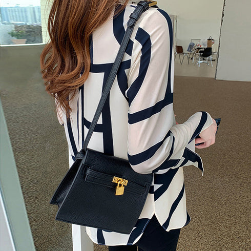 幾何学模様ブラウスレディースVネック長袖 サイドスリット ブラウス 大人上品 通勤 プルオーバー ゆったり 着やせ 春夏秋 服 レトロ 30代 40代 カジュアル 86XANYT-047