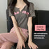 サマー ニットtシャツ レディース 韓国 Vネックトップス 半袖 カットソー ロゴt ショート丈 薄手 ニットトップス夏服 かわいい Tシャツ おしゃれ お洒落 86XANYT-052
