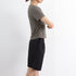 サマー ニットtシャツ レディース 韓国 Vネックトップス 半袖 カットソー ロゴt ショート丈 薄手 ニットトップス夏服 かわいい Tシャツ おしゃれ お洒落 86XANYT-052