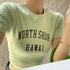 ショート丈トップス レディース へそ出し セクシー クロップド丈 tシャツ ロゴプリント 半袖カットソー クルーネックオシャレダンス衣装 着やせTシャツ レトロ風 86XANYT-057