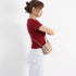 ショート丈トップス レディース へそ出し セクシー クロップド丈 tシャツ ロゴプリント 半袖カットソー クルーネックオシャレダンス衣装 着やせTシャツ レトロ風 86XANYT-057