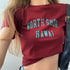 ショート丈トップス レディース へそ出し セクシー クロップド丈 tシャツ ロゴプリント 半袖カットソー クルーネックオシャレダンス衣装 着やせTシャツ レトロ風 86XANYT-057