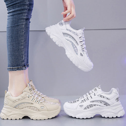 ダッドスニーカー レディース 韓国風厚底 ボリュームソール スニーカー 反射素材 スポーツ靴 美脚脚長 カジュアル 配色 ダッドシューズ疲れにくい オールシーズン 86XBX-001