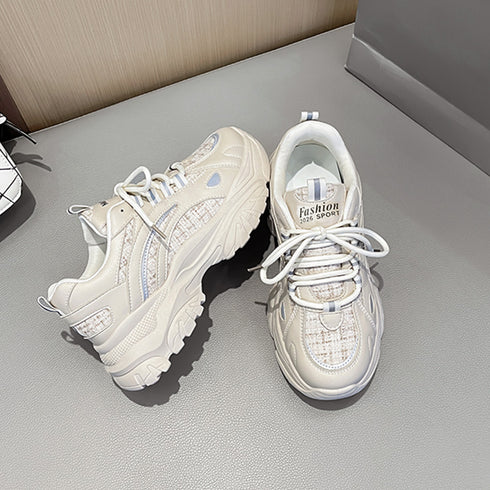 ダッドスニーカー レディース 韓国風厚底 ボリュームソール スニーカー 反射素材 スポーツ靴 美脚脚長 カジュアル 配色 ダッドシューズ疲れにくい オールシーズン 86XBX-001