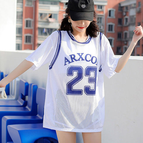 水着3点セット 韓国風 フィットネス水着 スポーティーセパレート水着 オーバーTシャツ タンキニタンク ショートパンツ スイムウェア 着やせ 運動風体型カバー水着 86XINNI-001