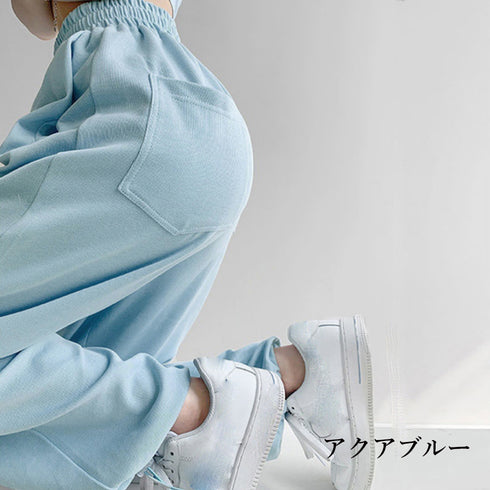 韓国 スウェットパンツ レディース 新作 ドローストリング ジョガーパンツ スウェット ウエストゴム パンツ ゆったり ランニングウェア オルチャン ファッション 86YIFANGE-001