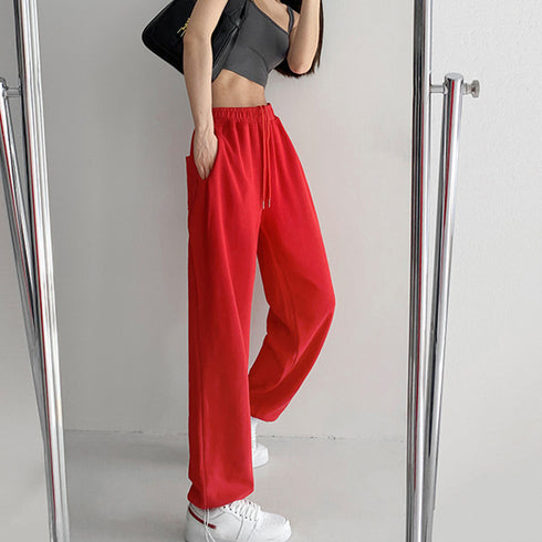韓国 スウェットパンツ レディース 新作 ドローストリング ジョガーパンツ スウェット ウエストゴム パンツ ゆったり ランニングウェア オルチャン ファッション 86YIFANGE-001