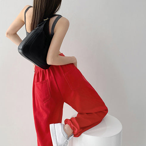 韓国 スウェットパンツ レディース 新作 ドローストリング ジョガーパンツ スウェット ウエストゴム パンツ ゆったり ランニングウェア オルチャン ファッション 86YIFANGE-001