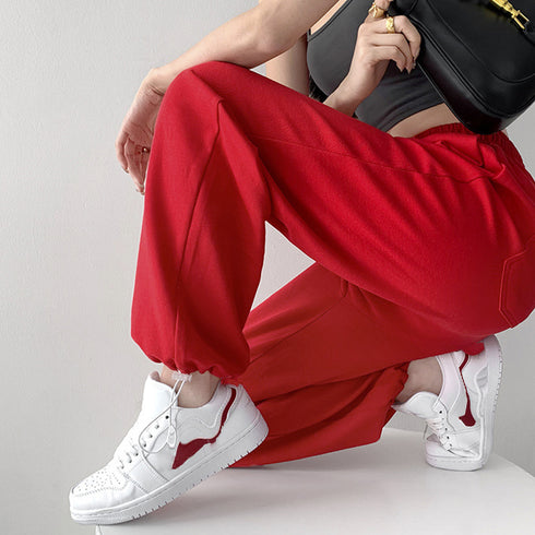 韓国 スウェットパンツ レディース 新作 ドローストリング ジョガーパンツ スウェット ウエストゴム パンツ ゆったり ランニングウェア オルチャン ファッション 86YIFANGE-001