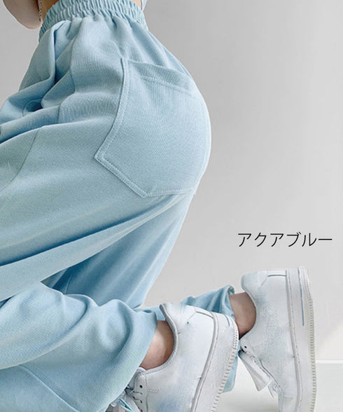 韓国 スウェットパンツ レディース 新作 ドローストリング ジョガーパンツ スウェット ウエストゴム パンツ ゆったり ランニングウェア オルチャン ファッション 86YIFANGE-001
