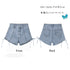 ドロスト デニムショートパンツ 夏 美脚 レディース セクシー ハイウエスト デニム短パン 可愛い ホットパンツ 脚長 おしゃれ ジーパン オルチャン 春夏サマー 86YIFANGE-002