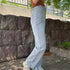 デニムワイドパンツハイウエストレディース ロングパンツ レディース ストレートパンツ カジュアル ズボン 韓国風 ジーンズ ゆったり ボトムス 春夏 ロールアップ 86YIFANGE-003