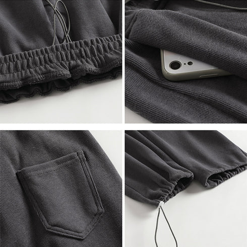 スウェットパンツ レディースカラーパンツ ドローストリング ジョガーパンツ ウエストゴム ゆったりパンツ ランニングウェア カジュアル ダンス衣装 韓国風ボトムス 86YIFANGE-012